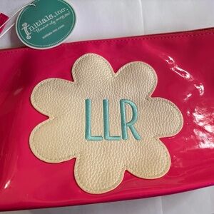 Initials, Inc Pop Art Pocket Flower Power Pink "LLR"  Monogram New